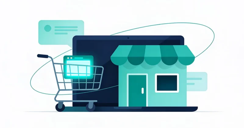 Handel elektroniczny (e-commerce) - ilustracja koncepcji