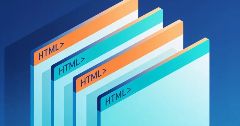 Język HTML - ilustracja koncepcji