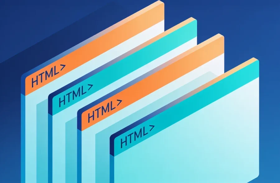 Język HTML - ilustracja koncepcji
